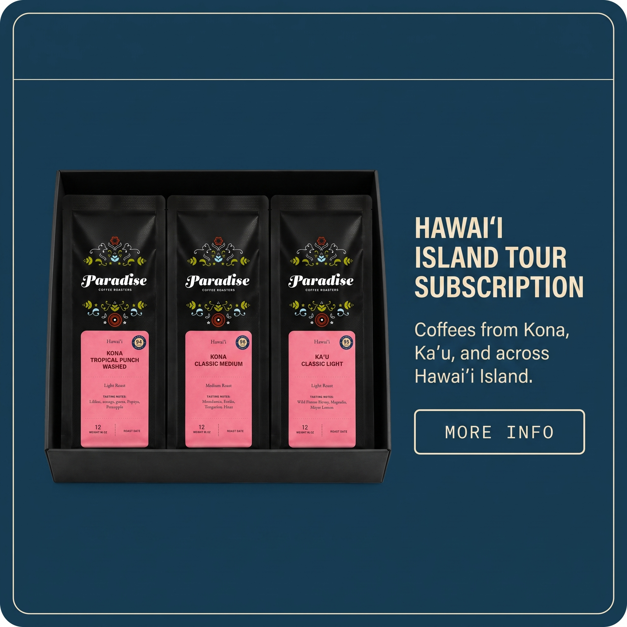 Hawai'i Island Tour Subscription: Coffees from Kona, Ka'ū, and across Hawai'i Island