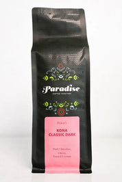 Kona Dark roast coffee bag on a white background