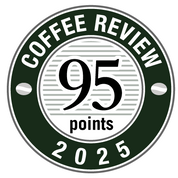 Coffee Review 95 point rating badge for 2025