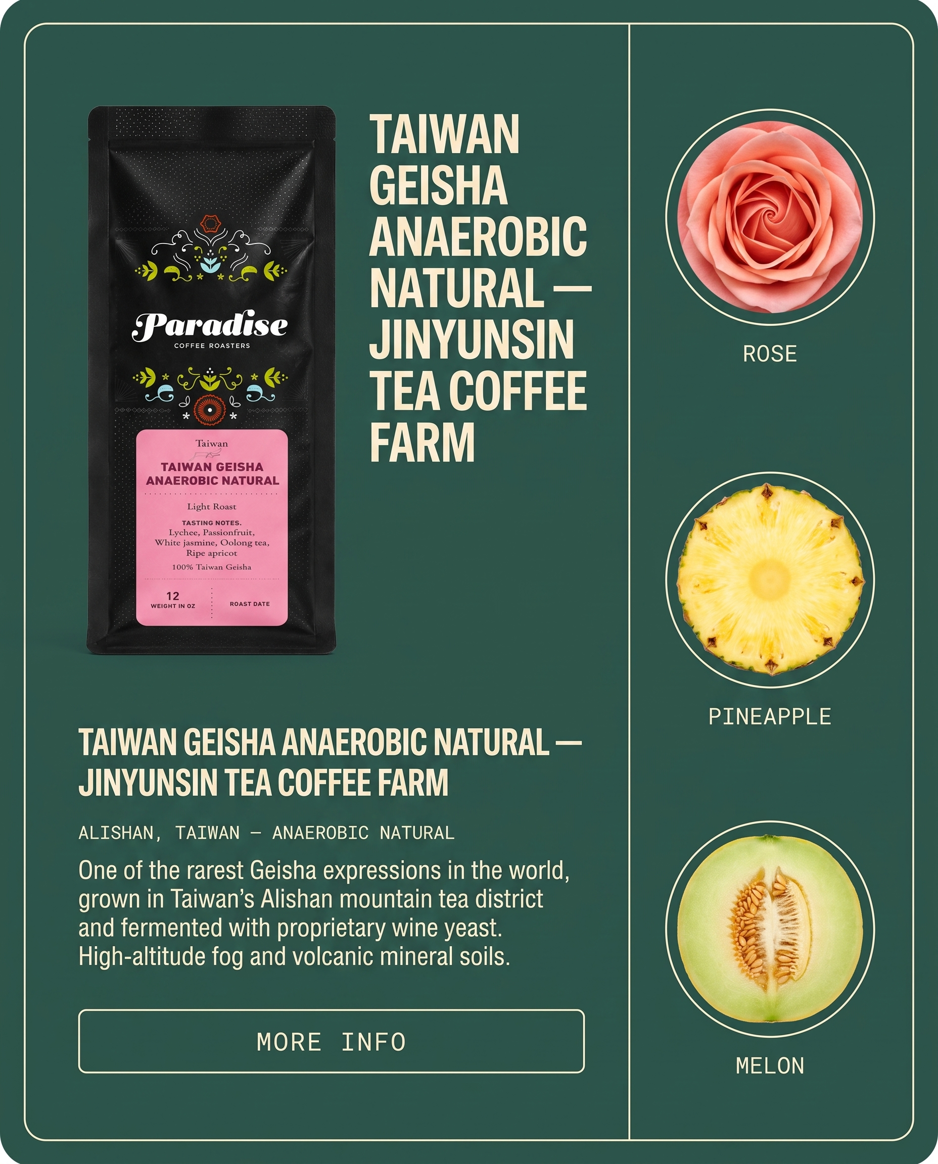 Taiwan Geisha Anaerobic Natural — JinYunSin Tea Coffee Farm