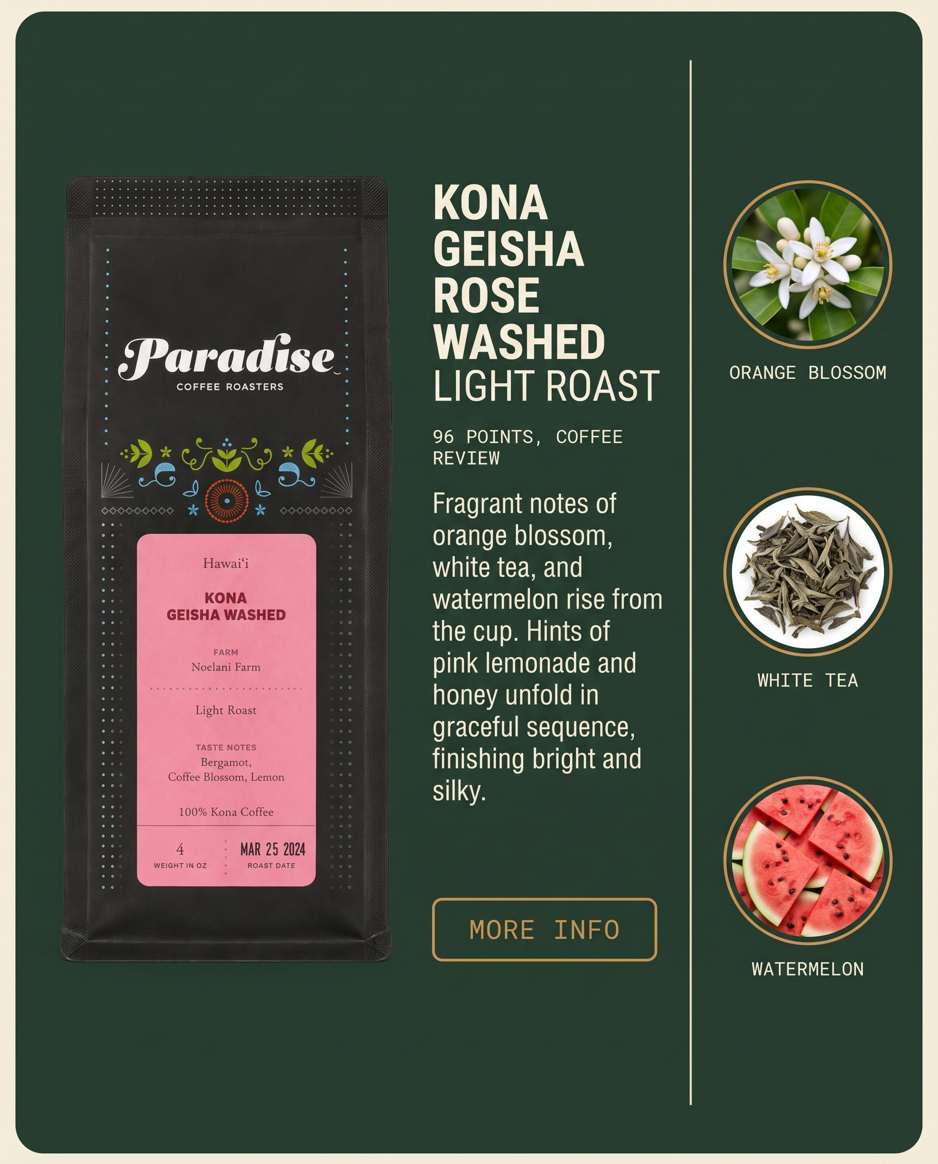Kona Geisha Rosé Washed Light Roast